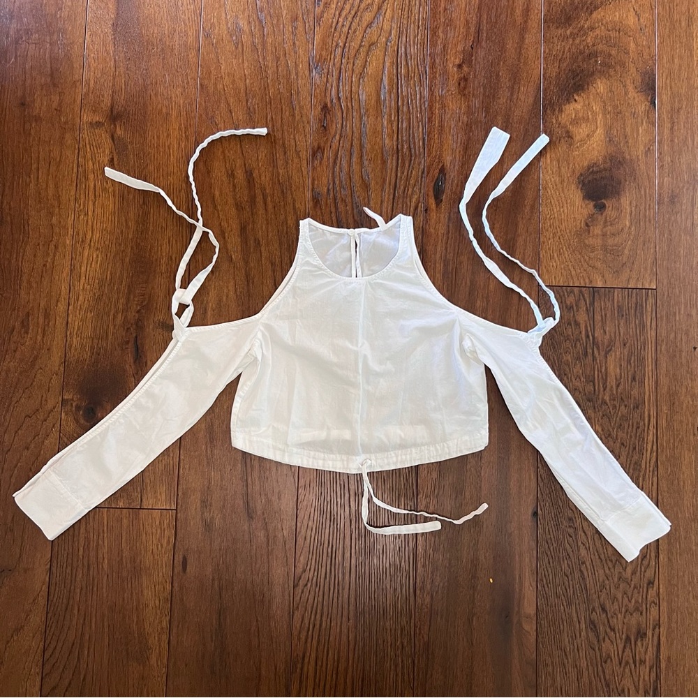 Zara Cotton Cold Shoulder Top